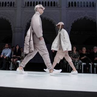 October 15, 2017 - Budapest, Hungary - Model displays a creation by award winner Polish designer Piotr Popiotek during Mercedes-Benz Fashion Week Central Europe on Oct 15, 2017 at Museum of Applied Arts in Budapest, Hungary. Budapest Hungary  - ZUMAn230 20171015_zaa_n230_532 Copyright: xRobertxSzaniszlox