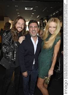 Riccardo Simonetti Shan RAHIMKHAN and Jenny Elvers the the Opening the New Concept Stores Red Carpet Ready by Shan RAHIMKHAN at Shan RAHIMKHAN Hairdresser at Gendarmenmarkt Berlin 18 10 2017 Foto:xF.xKernx xFuturexImage