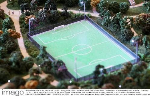 Russland: Modell des Dream Island Themenparks in Moskau MOSCOW, RUSSIA - OCTOBER 19, 2017: A fragment of a mock-up for the future Dream Island theme park for children due to open in Moscow in 2018. Artyom Korotayev TASS  TS0656D2
