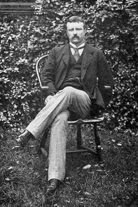 Theodore Roosevelt in his garden at Oyster Bay, Long Island, 1885. 1023_05_65212final