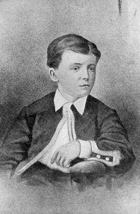 Drawn portrait of Theodore Roosevelt as a boy, about 10 years old, 1868. 1023_05_65242final