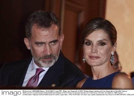 Bilder des Tages 19-10-2017 Oviedo Queen Letizia and King Felipe during the 26th Musical Week concert at the Principe Felipe Auditorium ahaead of the Princess of Asturias Awards 2017 ceremony in Oviedo. No Spain (c) PPE Thorton Oviedo Spain  Copyright: xPPE THORTONx