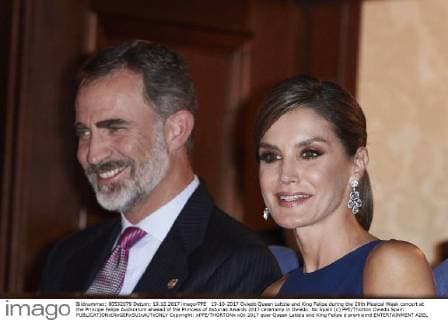 19-10-2017 Oviedo Queen Letizia and King Felipe during the 26th Musical Week concert at the Principe Felipe Auditorium ahaead of the Princess of Asturias Awards 2017 ceremony in Oviedo. No Spain (c) PPE Thorton Oviedo Spain  Copyright: xPPE THORTONx