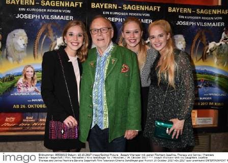 Joseph Vilsmaier with his Daughters Josefine Theresa and Janina Premiere Bavaria Sagenhaft Film Television Cinema Sendlinger goal Munich 19 October 2017
