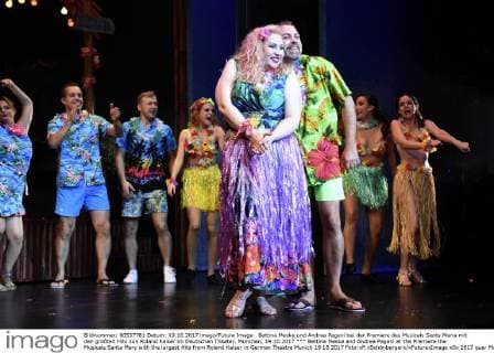 Bettina Meske and Andrea Pagani at the Premiere the Musicals Santa Mary with the largest Hits from Roland Kaiser in German Theatre Munich 19 10 2017 Foto:xP.xSchönbergerx xFuturexImage