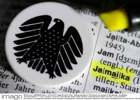 Entry Jamaica in Dictionary and German Federal eagle Symbolic image Jamaica Coalition ** NUR FUER REDAKTIONELLE ZWECKE ** EDITORIAL USE ONLY **