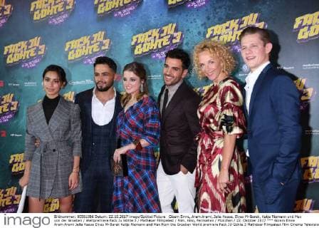 Gizem Emre Aram Arami Jella Haase Elyas M«Barek Katja Riemann and Max from the Groeben World premiere Fack JU Göhte 3 Mathäser Filmpalast Film Cinema Television Munich 22 October 2017