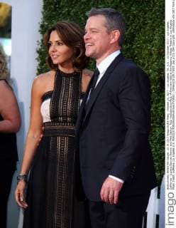 October 22, 2017 - Los Angeles, CA, U.S. - 22 October 2017 - Los Angeles, California - Luciana Barroso Damon and Matt Damon. Ã¢â‚¬oeSuburbiconÃ¢â‚¬Â Premiere held at the Regency Village Theatre in Los Angeles. Photo Credit: AdMedia Los Angeles U.S. - ZUMAa123 20171022_zaa_a123_054 Copyright: xAdmediax