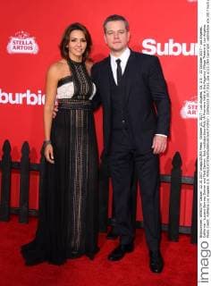October 22, 2017 - Los Angeles, CA, U.S. - 22 October 2017 - Los Angeles, California - Luciana Barroso Damon and Matt Damon. Ã¢â‚¬oeSuburbiconÃ¢â‚¬Â Premiere held at the Regency Village Theatre in Los Angeles. Photo Credit: AdMedia Los Angeles U.S. - ZUMAa123 20171022_zaa_a123_060 Copyright: xAdmediax