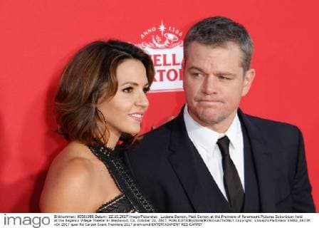 Luciana Damon, Matt Damon at the Premiere of Paramount Pictures Suburbicon held at the Regency Village Theater in Westwood, CA, October 22, 2017.  Copyright: xJosephxMartinezx 33462_067JM