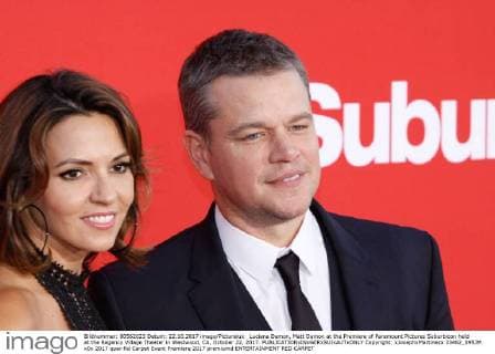 Luciana Damon, Matt Damon at the Premiere of Paramount Pictures Suburbicon held at the Regency Village Theater in Westwood, CA, October 22, 2017.  Copyright: xJosephxMartinezx 33462_095JM