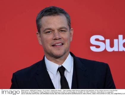 Cast member Matt Damon attends the premiere of the motion picture crime thriller Suburbicon at the Regency Village Theatre in the Westwood section of Los Angeles on October 22, 2017. Storyline: Suburbicon is a peaceful, idyllic suburban community with affordable homes and manicured lawnsÉthe perfect place to raise a family, and in the summer of 1959, the Lodge family is doing just that. But the tranquil surface masks a disturbing reality, as husband and father Gardner Lodge (Matt.Damon) must navigate the townÕs dark underbelly of betrayal, deceit, and violence. This is a tale of.very flawed people making very bad choices. This is Suburbicon.  LAP2017102236 JIMxRUYMEN