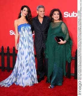 Premiere du film Suburbicon a Los Angeles. 22 October 2017 - Los Angeles, California - Amal Clooney, George Clooney and Baria Alamuddin. Suburbicon Premiere held at the Regency Village Theatre in Los Angeles. Photo Credit: AdMedia 221694 AdMedia Starface 2017-10-22 CA Los Angeles Etats-Unis  Copyright: xAdMediax STAR_221694_037