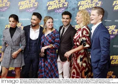 Gizem Emre Aram Arami Jella Haase Elyas M Barek Katja Riemann and Max from the Groeben at the Premiere the Cinema Fack JU Göhte 3 in Cinema in Mathäser Filmpalast Munich 22 10 2017 Foto:xD.xBedrosianx xFuturexImage