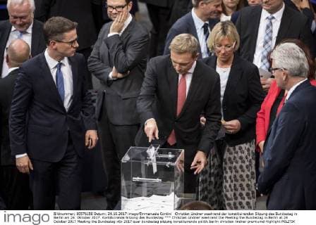 Christian Lindner waehrend the Meeting the Bundestag in Berlin at 24 October 2017 Meeting the Bundestag