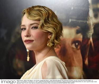 Haley Bennett attends the premiere of Thank You for Your Service at the Regal L.A. LIVE in Los Angeles on October 23, 2017.  LAP20171023707 CHRISTINExCHEW