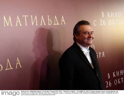 MOSCOW, RUSSIA - OCTOBER 24, 2017: Russian director Alexei Uchitel attends the premiere of his latest film Matilda at the Karo 11 Oktyabr cinema. Vyacheslav Prokofyev TASS  TS0665FF