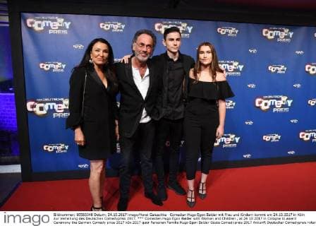 Comedian Hugo Egon Balder with Woman and Children , at 24 10 2017 in Cologne to award Ceremony the German Comedy price 2017