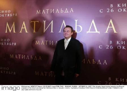 MOSCOW, RUSSIA - OCTOBER 24, 2017: Film director Alexei Uchitel attends the Moscow premiere of his historical drama film Matilda at Karo 11 Oktyabr Cinema. Vyacheslav Prokofyev TASS  TS06667A