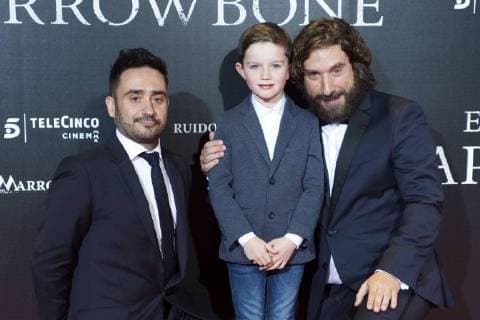 Juan Antonio Bayona Matthew Stagg and Sergio G Sanchez at the Premiere the Cinema Marrowbone El Secreto de Marrowbone in Cine Capitol Madrid 24 10 2017 Juan Antonio Bayona Matthew Stagg Sergio G Sanchez  Foto:xDyDxFotografosx xFuturexImage