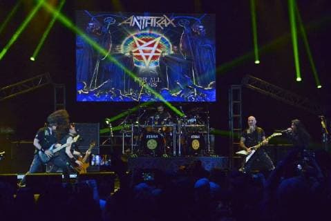 October 25, 2017 - Los Angeles, California, USA - ANTHRAX performs at the Loudwire Music Awards at The Novo by Microsoft. Los Angeles USA - ZUMAb173 20171025_zap_b173_002 Copyright: xBillyxBennightx