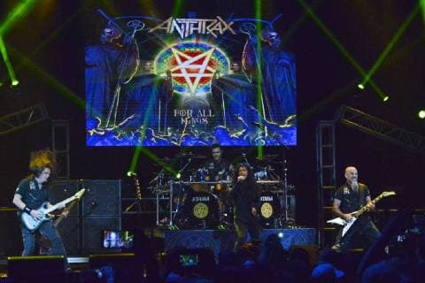 October 25, 2017 - Los Angeles, California, USA - ANTHRAX performs at the Loudwire Music Awards at The Novo by Microsoft. Los Angeles USA - ZUMAb173 20171025_zap_b173_003 Copyright: xBillyxBennightx