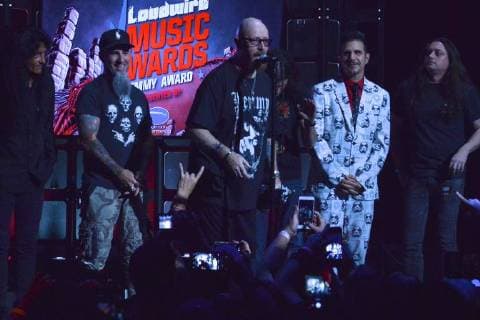 October 24, 2017 - Los Angeles, California, USA - ROB HALFORD and ANTHRAX attends the Loudwire Music Awards at The Novo by Microsoft. Los Angeles USA - ZUMAb173 20171024_zap_b173_080 Copyright: xBillyxBennightx