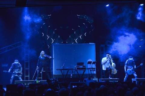 October 24, 2017 - Los Angeles, California, USA - DUSTIN BATES and STARSET perfroms at the Loudwire Music Awards at The Novo by Microsoft. Los Angeles USA - ZUMAb173 20171024_zap_b173_086 Copyright: xBillyxBennightx