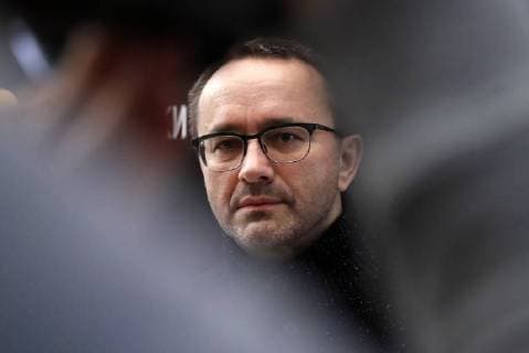 MOSCOW, RUSSIA - OCTOBER 25, 2017: Film director Andrey Zvyagintsev attends the Moscow premiere of Alisa Khazanova s film Middleground at the Pioner Cinema. Artyom Geodakyan TASS  TS066912