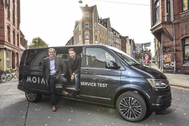 Hanover 04 10 17 Moia Start the New Ride Service in Hanover Ole Harms 42 CEO Robert Henrich COO 48