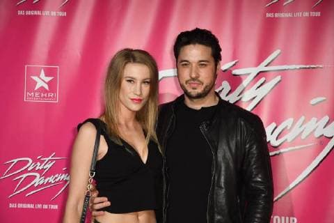 Actor Alexander Milo with AGATHE , at 26 10 2017 in Cologne to German premiere the Musical Dirty Dancing