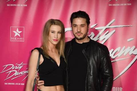 Actor Alexander Milo with AGATHE , at 26 10 2017 in Cologne to German premiere the Musical Dirty Dancing