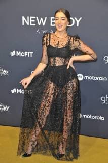 Iveta Mukuchyan Singer Arrival the McFit Models Europe largest Award the sporty People with the New Body Award in Tempodrom in Berlin at 26 10 2017