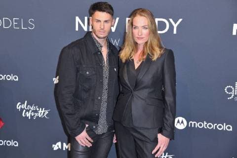 Baptiste Giabiconi Model Tatyana Patitz Arrival McFit Models Europe largest Award the sporty People with the New Body Award in Tempodrom in Berlin at 26 10 2017