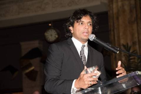 October 26, 2017 - Philadelphia, Pennsylvania, U.S - Director, M NIGHT SHYAMALAN, speaking at the Lumiere Celebration gala during the 26th Philadelphia Film Festival in Philadelphia PA Philadelphia U.S. - ZUMArf1_ 20171026_zaf_rf1_016 Copyright: xRickyxFitchettx