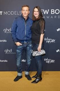 Jan Sosniok with Woman Nadine Moeller award Ceremony the McFit New Body Award in Berlin at 26 10 2017 McFit New Body Award