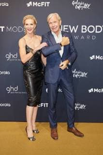 Grit white and Prof Dr Jo Groebel award Ceremony the McFit New Body Award in Berlin at 26 10 2017 McFit New Body Award