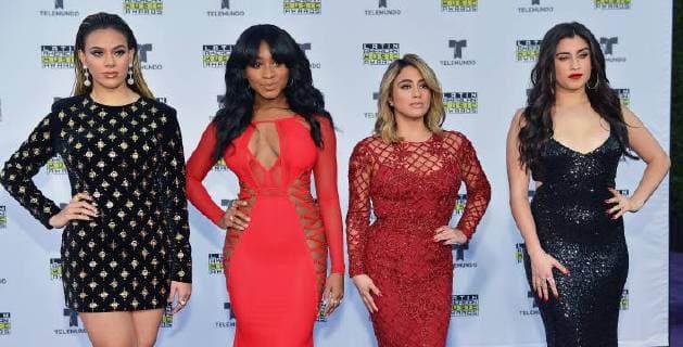 (L-R) Dinah Jane, Normani Kordei, Ally Brooke and Lauren Jauregui of Fifth Harmony arrive for the Latin American Music Awards 2017 at Hollywood s Dolby Theatre in Los Angeles on October 26, 2017.  LAP20171026809 CHRISTINExCHEW