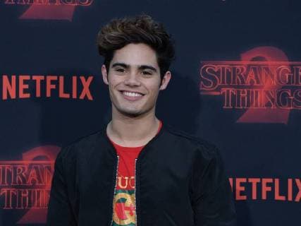 Actor Emery Kelly attends the premiere of Netflix s Stranger Things Season 2 at the Regency Bruin Theatre in Los Angeles on October 26, 2017. Storyline: When a young boy disappears, his mother, a police chief, and his friends must confront terrifying forces in order to get him back.  LAP2017102664 JIMxRUYMEN