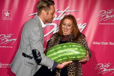 the Model Nico Tail and Actress Rebecca Siemoneit Barum , at 26 10 2017 in Cologne to German premiere the Musical Dirty Dancing