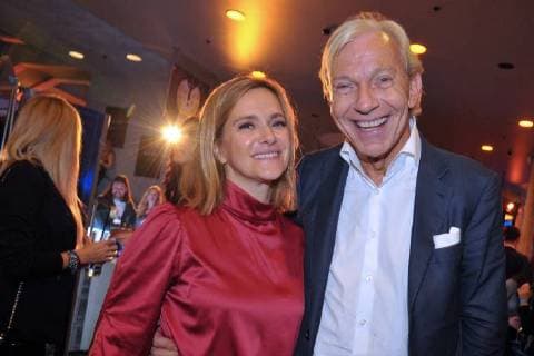 CEO McFit Models Anja Tillack Prof Jo Groebel McFit Models Europe largest Award the sporty People with the New Body Award in Tempodrom in Berlin at 26 10 2017