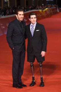 Filmfestival Rom: Stronger Premiere Foto IPP Gioia Botteghi 28 10 2017 Roma Festa del cinema di Roma red carpet Jake Gyllenhaal e Jeff Bauman Italy Photo Press - World Copyright  0