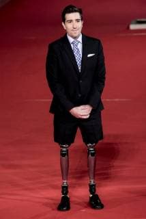 October 28, 2017 - Rome, Italy - Author Jeff Bauman arrive on the red carpet of the film Stronger at the Rome Film Fest in Rome, Saturday, Oct. 28, 2017. Rome Italy  - ZUMAn230 20171028_zaa_n230_735 Copyright: xMassimoxValicchiax
