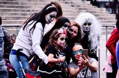 October 28, 2017 - Mexico City, Mexico - Parade of mobile offerings, are part of the Day of the Dead festivities that took place in Mexico City. Mexico City Mexico - ZUMAl109 20171028_shg_l109_787 Copyright: xOmarxLopezx