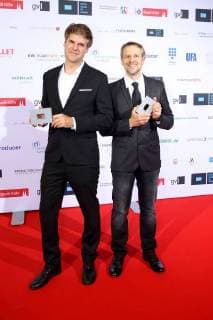 Prize winners Jan Adamczyk and Denis Behnke visual Effects at the German Academy for Television award Ceremony and Award at 28 10 2017 in Cologne German Academy for Television award Ceremony Award in Cologne 2017