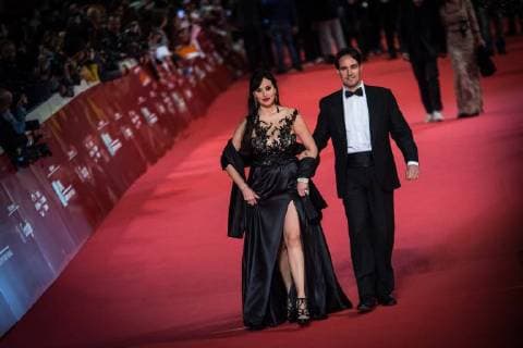 Stronger Red Carpet - 12th Rome Film Fest Rome, Italy October 28,2017, JIsabelle Adriani and Vittorio Palazzi walk a red carpet for Stronger during the 12th Rome Film Fest at Auditorium Parco Della Musica on October 28, 2017 in Rome, Italy. ( Rome Italy Italy  AndreaxRonchini
