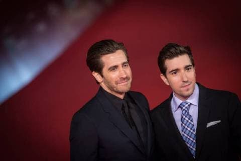 Stronger Red Carpet - 12th Rome Film Fest Rome, Italy October 28,2017, Jake Gyllenhaal and Jeff Bauman walk a red carpet for Stronger during the 12th Rome Film Fest at Auditorium Parco Della Musica on October 28, 2017 in Rome, Italy. Rome Italy Italy  AndreaxRonchini
