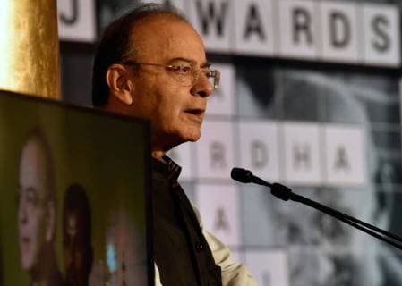 MUMBAI, INDIA - OCTOBER 28: Finance Minister and Minister of Corporate Affairs Arun Jaitley during the 40th Jamnalal Bajaj Foundation Awards at The Taj Mahal Palace Hotel, on October 28, 2017 in Mumbai, India. Every year, these awards of the Foundation are given to honor and encourage the unprecedented contributions of individuals towards the upliftment and development of the society, rural community and the nation, at large. (Photo by Kunal Patil Hindustan Times ) Finance Minister Arun Jaitley Attends 40th Jamnalal Bajaj Foundation Awards
