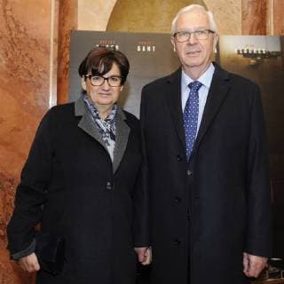The presidential candidate and former Science Academy head Jiri Drahos (right) with his wife Eva Drahosova attend the premiere of the Milada film in Prague, Czech Republic, on October 31, 2017. Milada Horakova (1901-1950) was a Czech politician, which was executed on charges of conspiracy and treason by Communist Party of Czechoslovakia. She was cleared of all charges in the 1990s, her execution was a judicial murder. (CTKxPhoto OndrejxDeml) CTKPhotoP201710311011201  dml 011