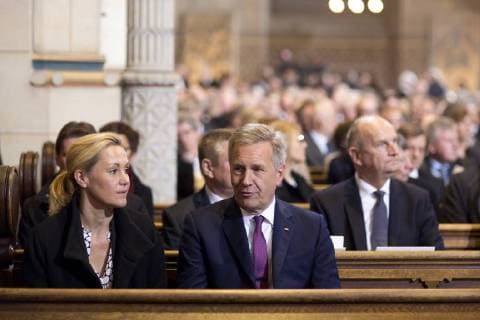 Deutschland, Lutherstadt Wittenberg, Festveranstaltungen zum 500-jährigen Reformationsjubiläum, Gottesdienst zum Abschluss des Reformationsjubiläums 2017, Bettina und Christian Wulff, 31.10.2017 *** Germany Luther city Wittenberg Festival events to 500 year Reformationsjubiläum Worship to Conclusion the Reformationsjubiläums 2017 Bettina and Christian Wulff 31 10 2017